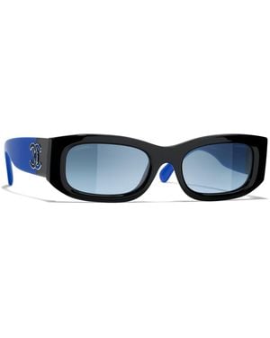 CHANEL Sunglass Rectangle Sunglasses Ch5525a - Black