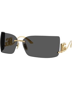 Dolce & Gabbana Rectangular Sunglasses - Black