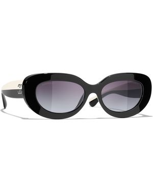 CHANEL Vrouwelijk Sunglass Oval Sunglasses Ch5562B Ch5562B - Zwart