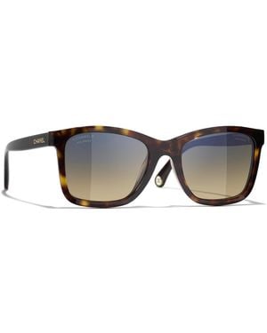 CHANEL Sunglass Rectangle Sunglasses Ch5551u - Black