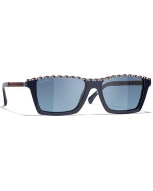 CHANEL Sunglass Rectangle Sunglasses Ch5548q - Black