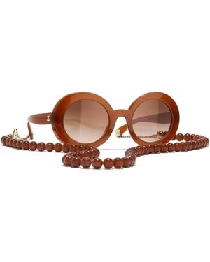 CHANEL Sunglass Round Sunglasses Ch5489 - Black