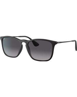 Ray-Ban Chris Zonnebrillen Staalgrijs Montuur Groen Glazen 54-18 - Zwart