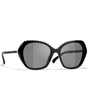 CHANEL Sunglass Butterfly Sunglasses Ch5547q - Black
