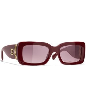 CHANEL Sunglass Ch5534a Rectangle Sunglasses Ch5534a - Black
