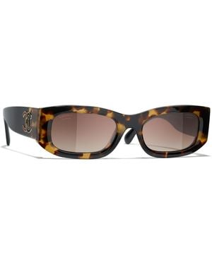 CHANEL Sunglass Rectangle Sunglasses Ch5525a - Brown