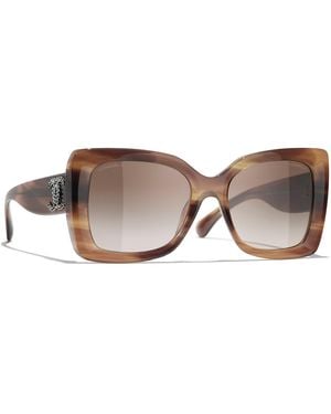 CHANEL Sunglass Square Sunglasses Ch5555 - Black