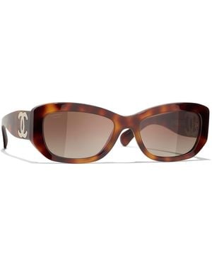 CHANEL Sunglass Rectangle Sunglasses Ch5493 - Black