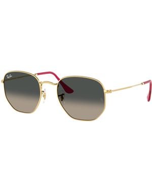 Ray-Ban Rb3548n Hexagonal Flat Lens Sunglasses - Black