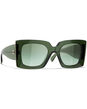 CHANEL Sunglass Square Sunglasses Ch5480h - Green