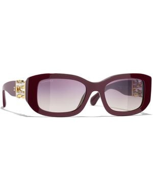 CHANEL Sunglass Rectangle Sunglasses Ch5542 - Black