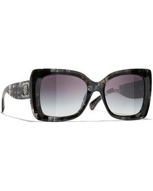 CHANEL Sunglass Square Sunglasses Ch5555 - Black