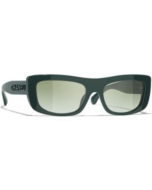 CHANEL Sunglass Rectangle Sunglasses Ch5559 - Green