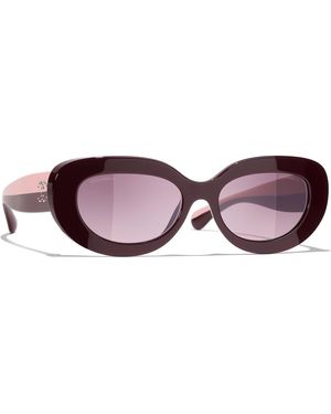 CHANEL Sunglass Oval Sunglasses Ch5562b Ch5562b - Black