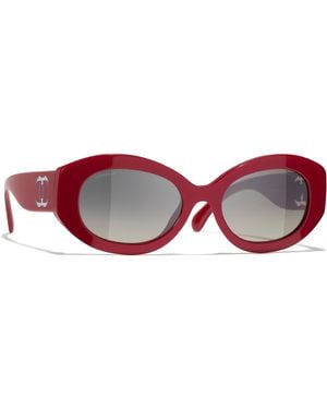 CHANEL Sunglass Oval Sunglasses Ch5528 - Black