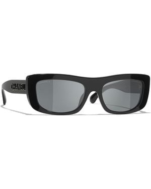 CHANEL Sunglass Rectangle Sunglasses Ch5559 - Black