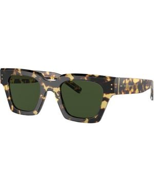 Dolce & Gabbana Corallo Square-Frame Sunglasses - Green