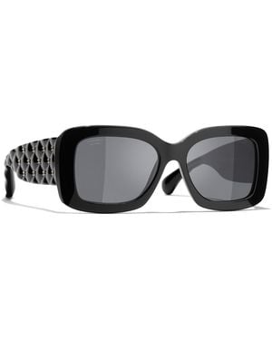 CHANEL Sunglass Rectangle Sunglasses Ch5483 - Black