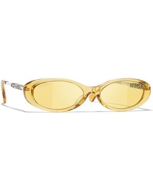CHANEL Sunglass Oval Sunglasses Ch5565 Ch5565 - Black