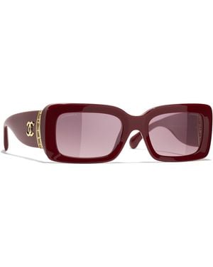 CHANEL Sunglass Ch5534a Rectangle Sunglasses Ch5534a - Black