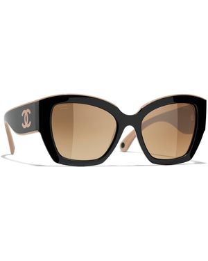 CHANEL Sunglass Butterfly Sunglasses Ch6058 - Black