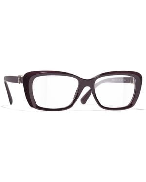 CHANEL Sunglass Rectangle Eyeglasses Ch3467 - Black