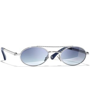 CHANEL Sunglass Oval Sunglasses Ch4297h Ch4297h - Black