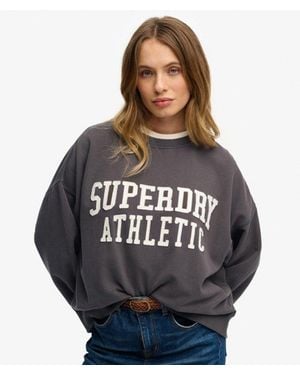 Superdry & Co Athletic Essentials Relaxed Applique Sweatshirt - Grey