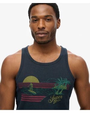 Superdry & Co Outdoor Stripe Vest - Blue