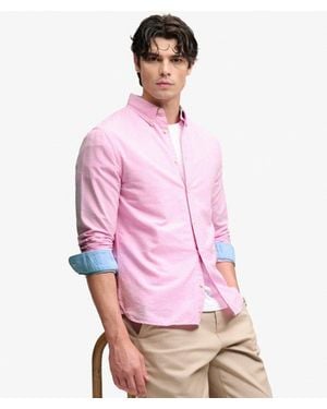 Superdry & Co Preppy Oxford Long Sleeve Shirt - Pink