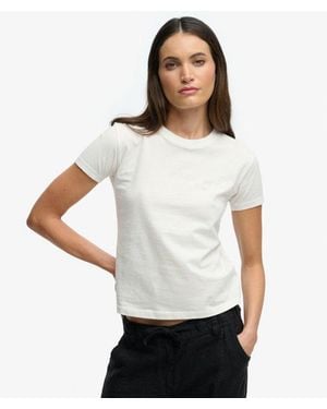 Superdry & Co Essential Logo Fitted T-shirt - White