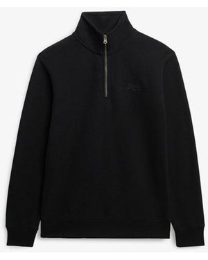 Superdry & Co Essential Logo Half Zip Sweatshirt - Black