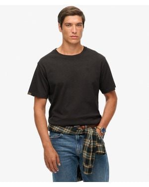 Superdry Homme T-Shirt Essentials Coupe Décontractée Taille - Noir