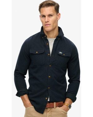 Superdry Trailsman Relaxed Fit Overshirt - Blue