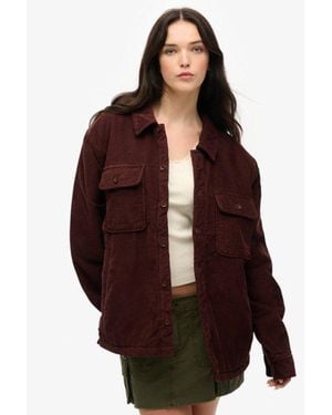 Superdry Oversized Surplus Corduroy Overshirt - Red