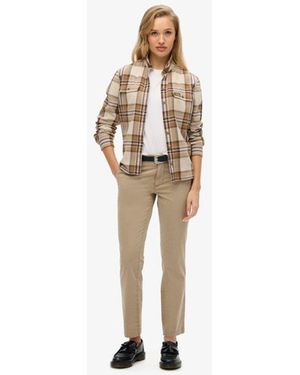 Superdry Mid Rise Chino - Natural