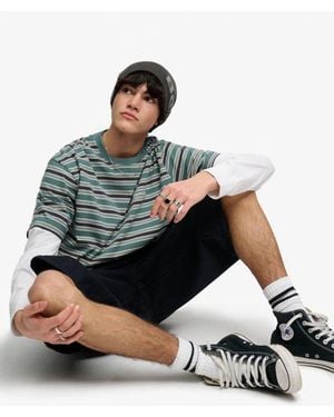 Superdry Bench X & Co Bench Boxy Stripe T-shirt - Blue