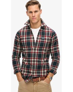 Superdry & Co Classic Organic Cotton Lumberjack Check Shirt - Gray