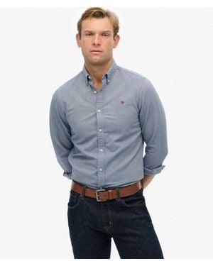 Superdry Classic Oxford Long Sleeve Shirt - Blue
