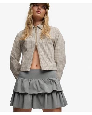 Superdry Bench X & Co Bench Low Rise Tiered Skirt - Grey