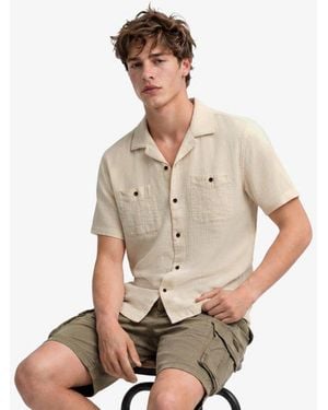 Superdry & Co The Merchant Store - Textured Short Sleeve Shirt - Natural