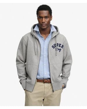 Superdry Vintage Athletic Zip Hoodie - Grijs