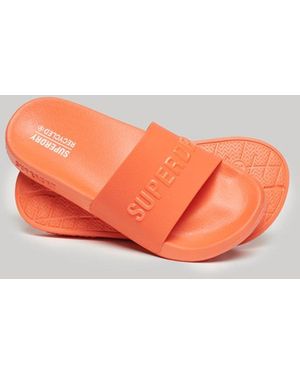 Superdry & Co Code Logo Pool Sliders - Orange