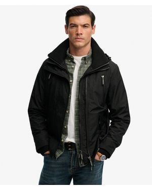 Superdry Hooded Mountain Windbreaker Jacket - Black