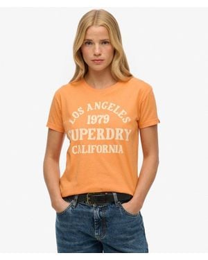 Superdry Surf Logo Fitted T-shirt - Orange