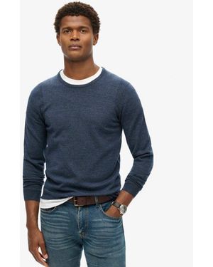 Superdry & Co Merino Crew Jumper - Blue