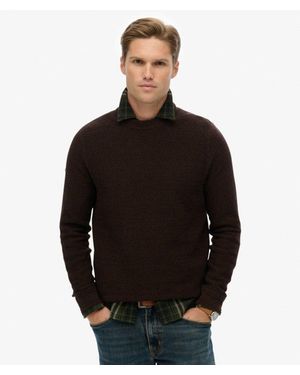 Superdry & Co Light Weight Cotton Texture Jumper - Black