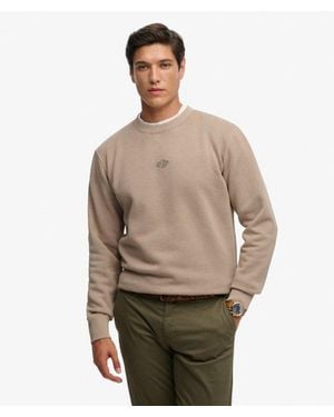 Superdry & Co Micro Logo Crew - Natural