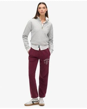 Superdry & Co Ladies Vintage Side Stripe joggers - Red