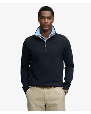 Superdry & Co Essential Pique Half Zip - Blue